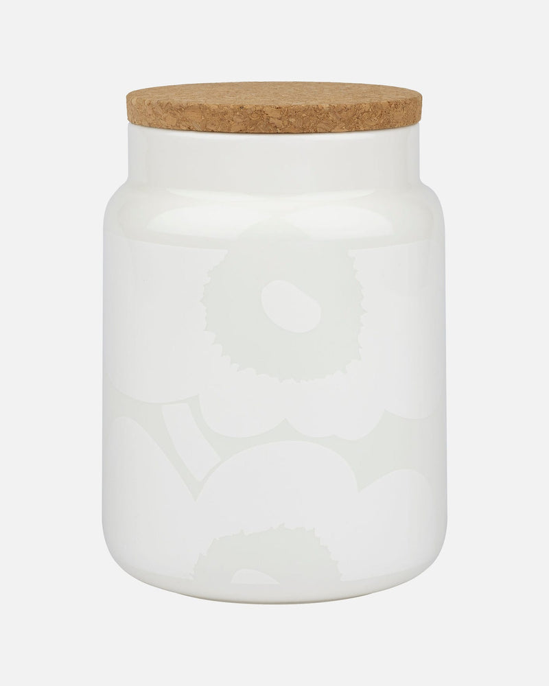 tall unikko white on white jar 1.2 L