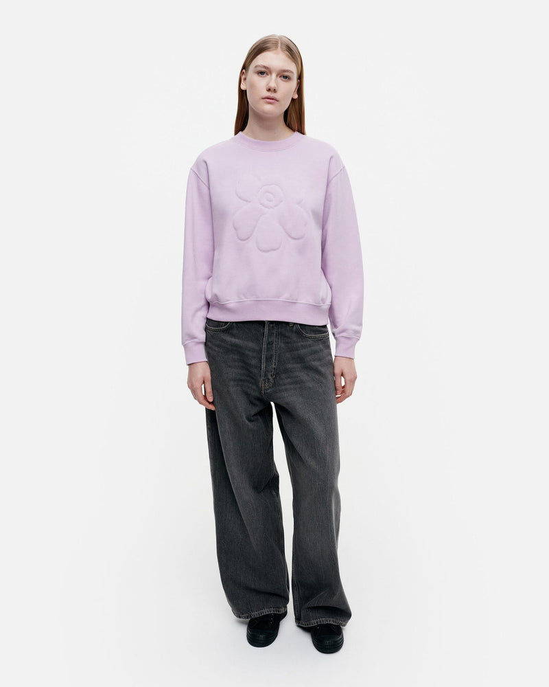 kioski leiot unikko padded sweatshirt - lavender