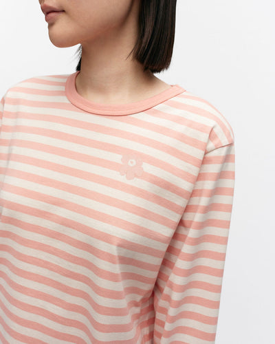 kioski tasaraita/unikko pink relaxed - long sleeve shirt