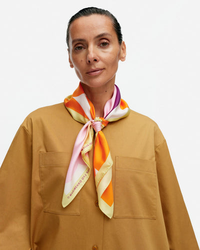 lauhtua heijastus unikko silk scarf pink/orange - 60th anniversary