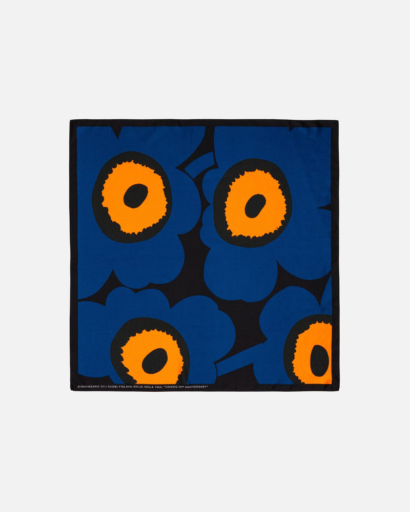 lauhtua heijastus unikko silk scarf blue/orange - 60th anniversary