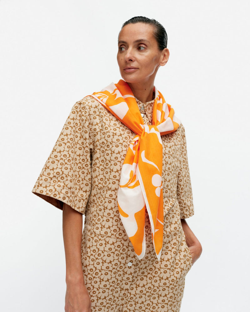 jåhha nokturno cotton & silk blend orange - scarf
