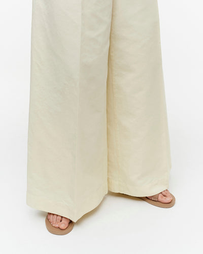kuulle solid - cotton-linen trousers (38)