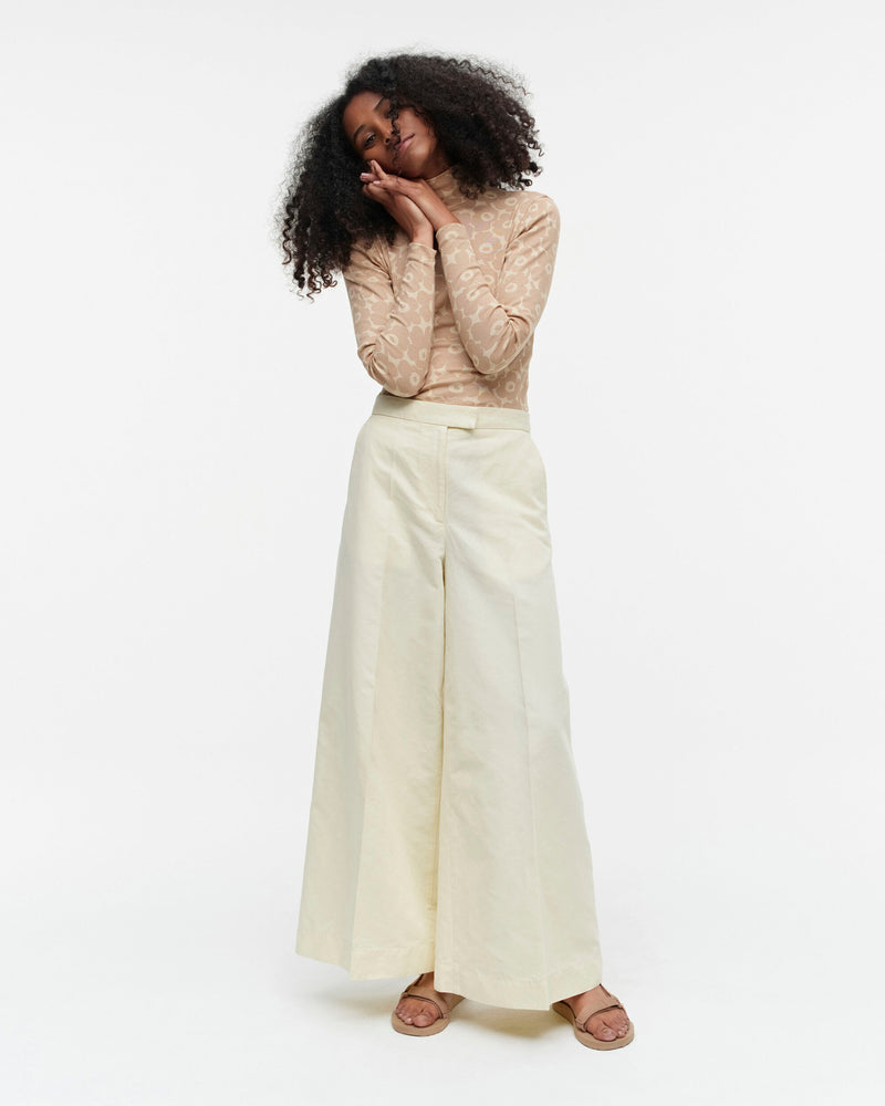 kuulle solid - cotton-linen trousers (38)