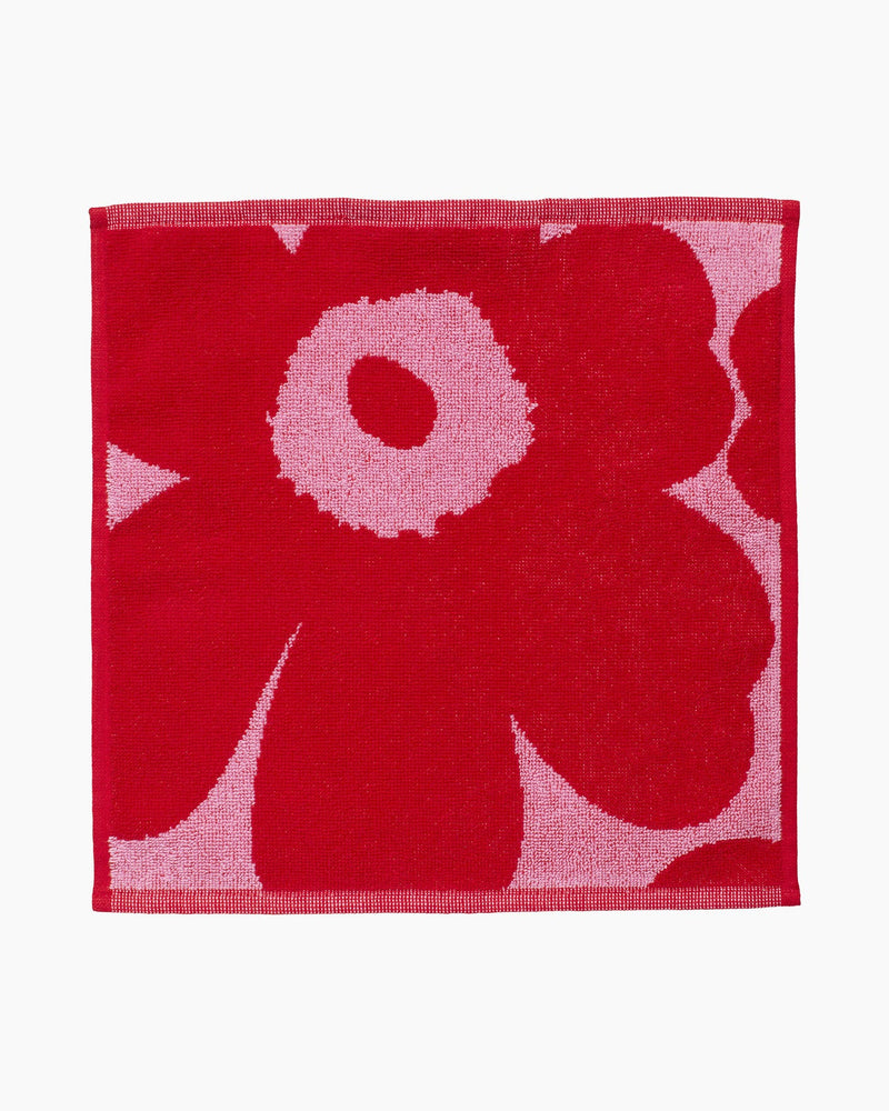 unikko red and pink- mini towel
