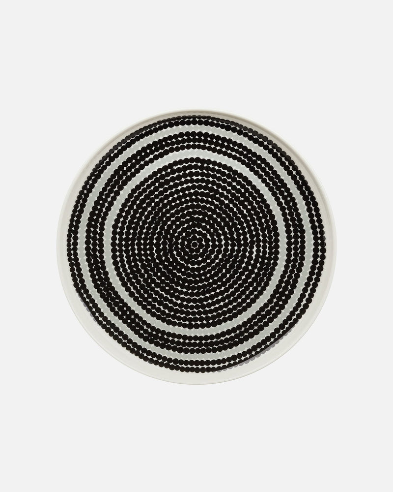 räsymatto plate black, grey 25 cm