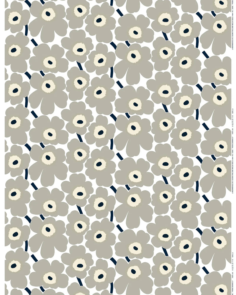 unikko cotton fabric - grey