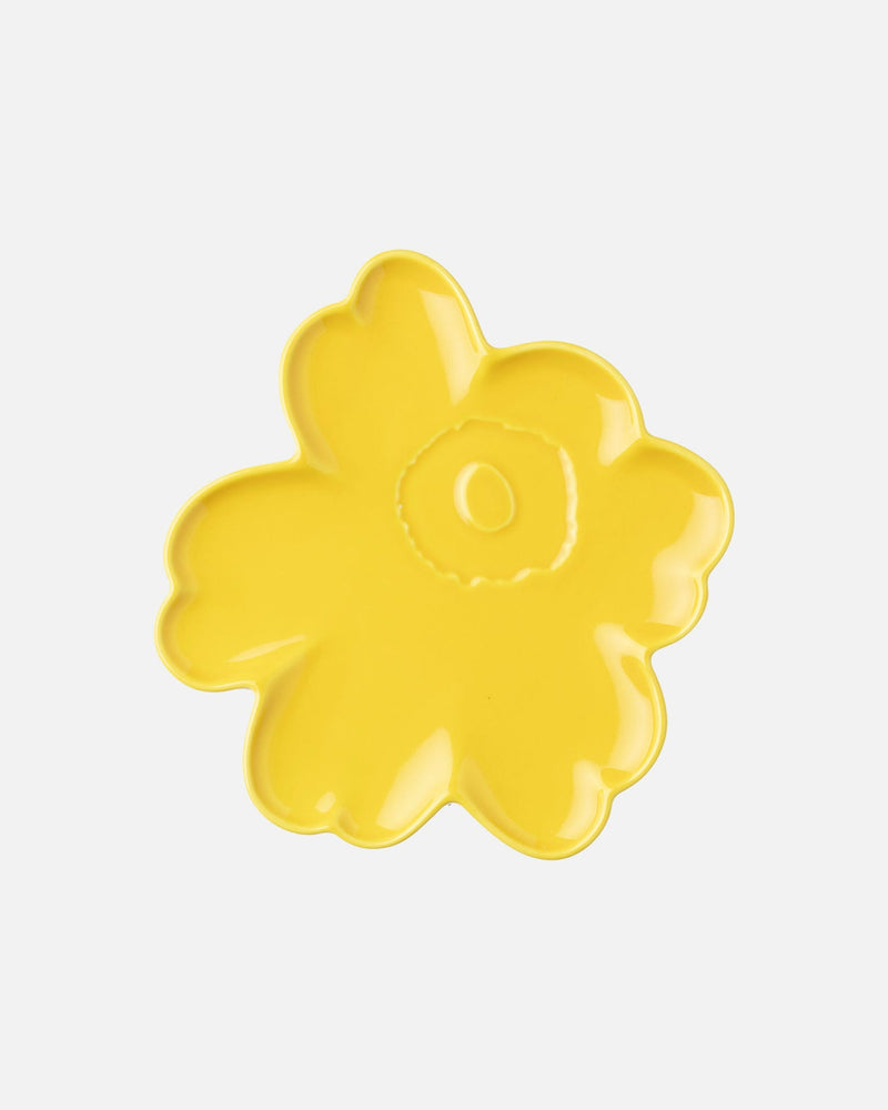 unikko shape yellow plate 20 cm