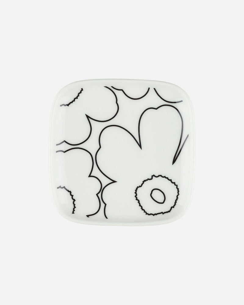 piirto unikko square plate 10x10 cm white