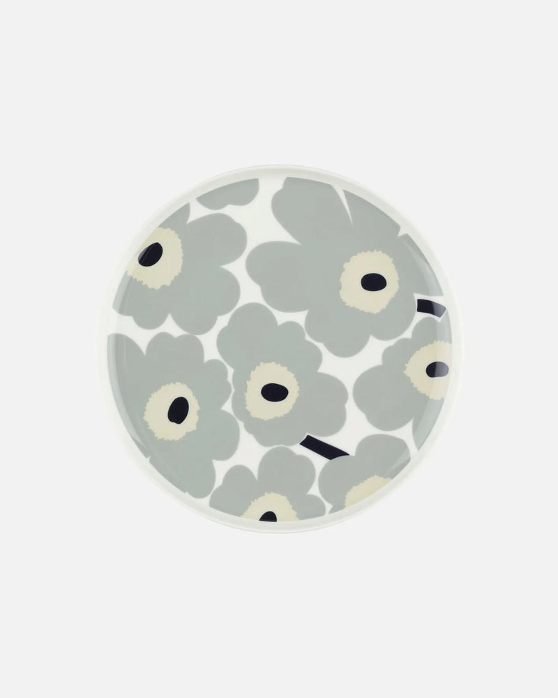 unikko grey plate 25 cm