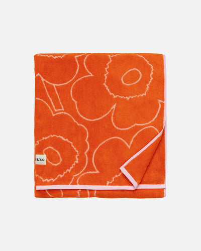 piirto unikko bath towel orange 100 cm x 160 cm