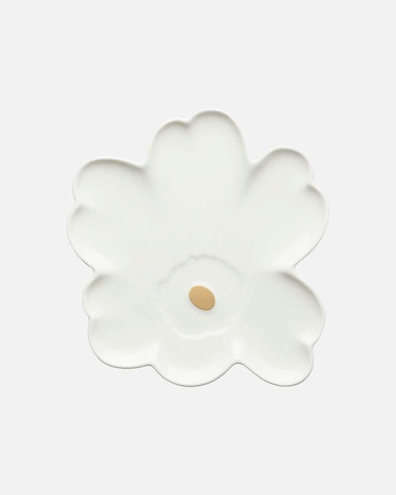 unikko shape plate white/gold 20cm