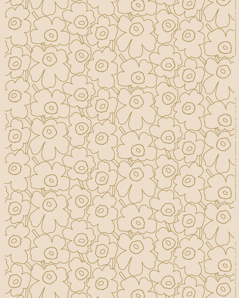 pieni piirto unikko - cotton linen fabric