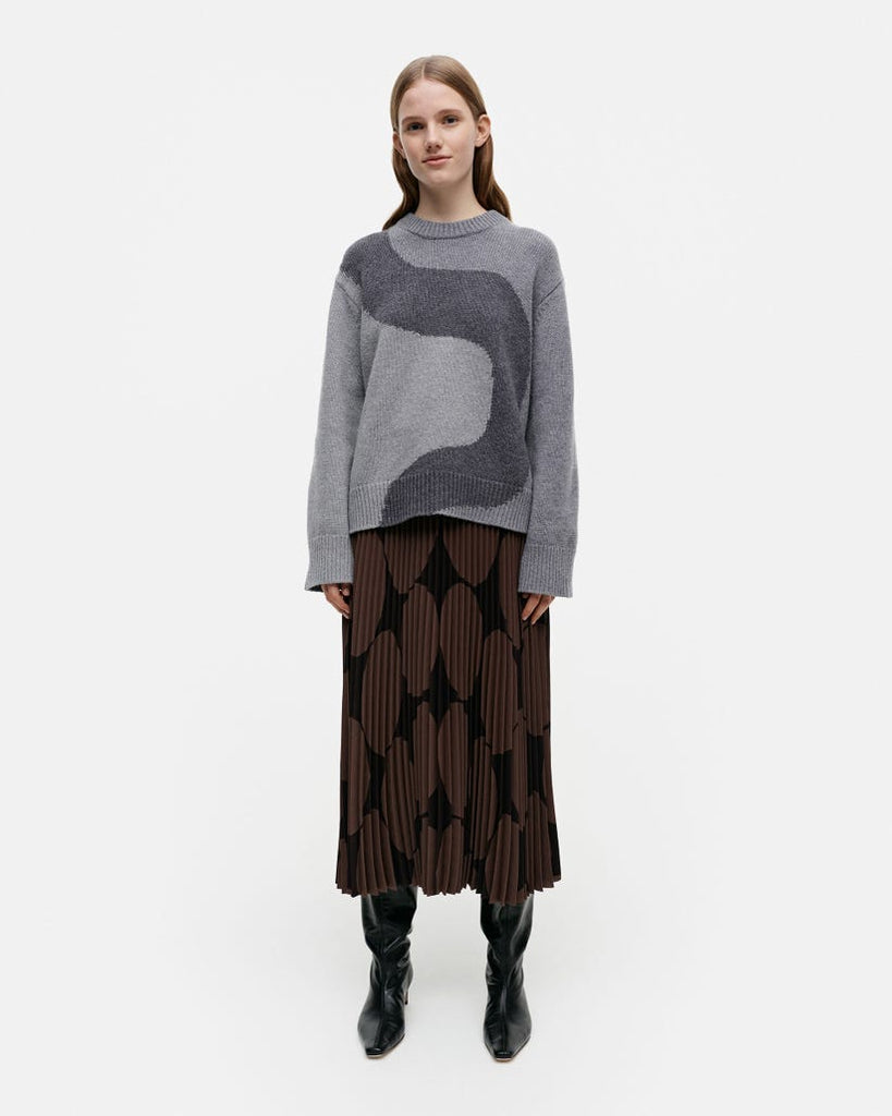 kolonni seireeni grey - knitted wool pullover – Marimekko Vancouver