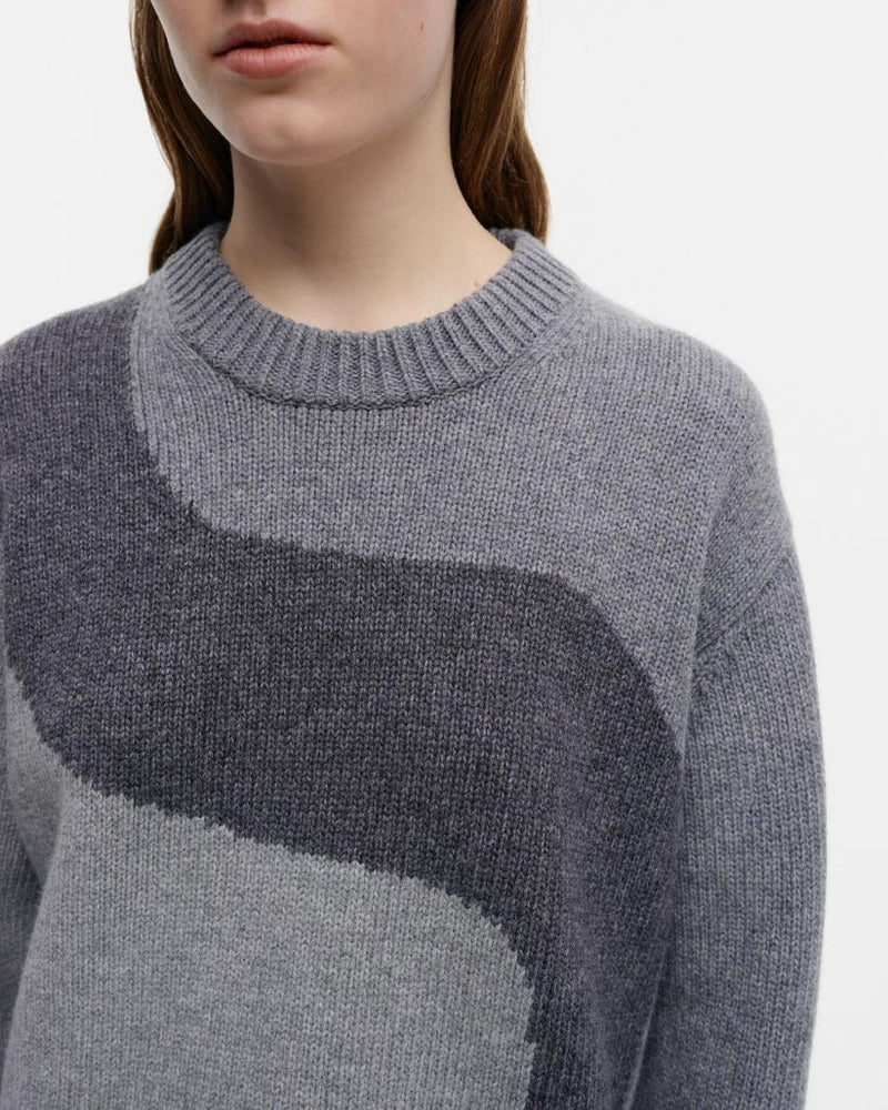 kolonni seireeni grey - knitted wool pullover