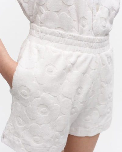 ibba mini unikko white - cotton terry shorts