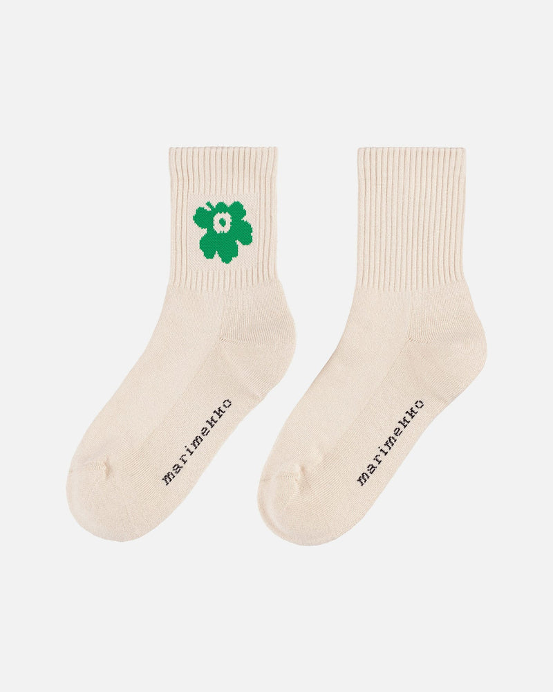 puikea unikko tennis socks - cream and green