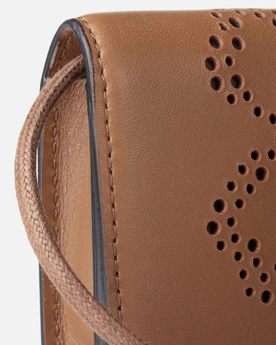 imprint belt wallet unikko - brown