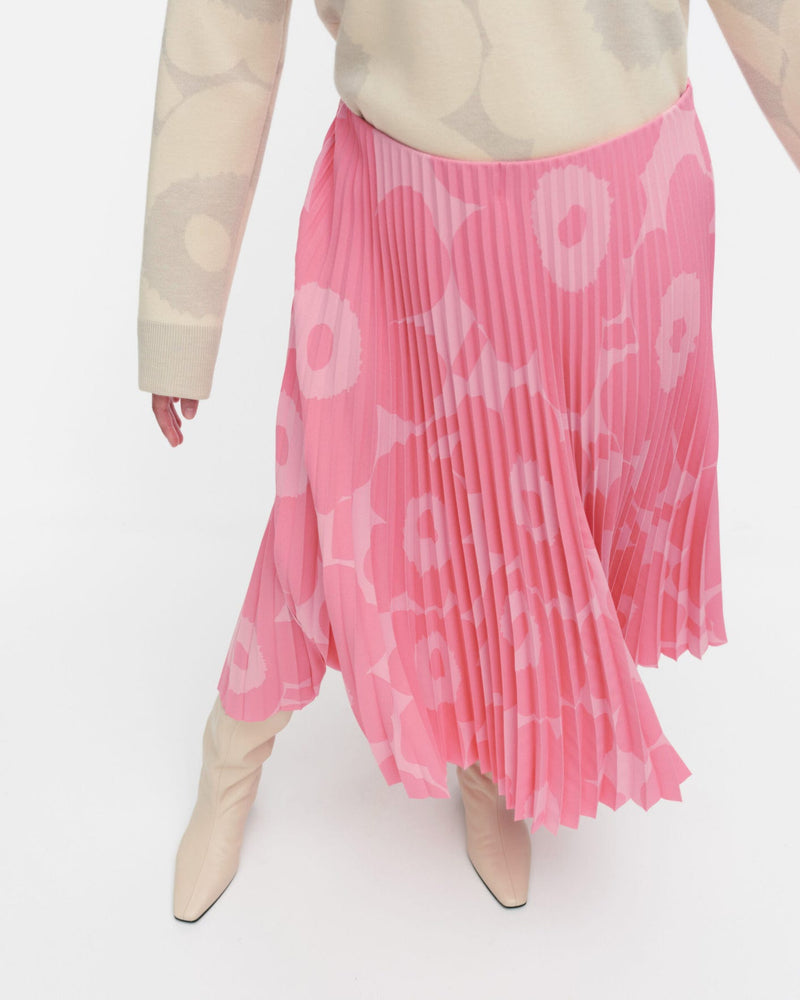 myy unikko pleated skirt pink