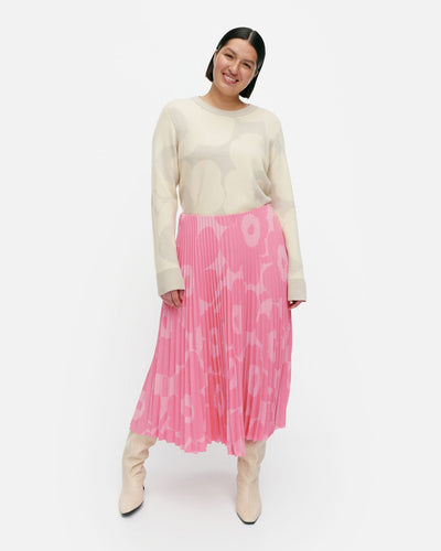 myy unikko pleated skirt pink