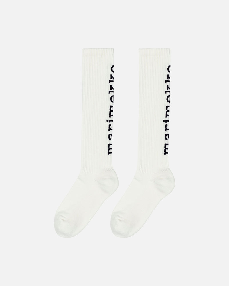 kioski suikea logo knee socks - white
