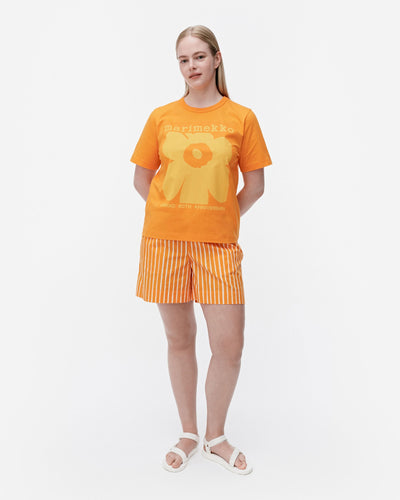 kioski erna unikko placement orange - t-shirt (XXS)