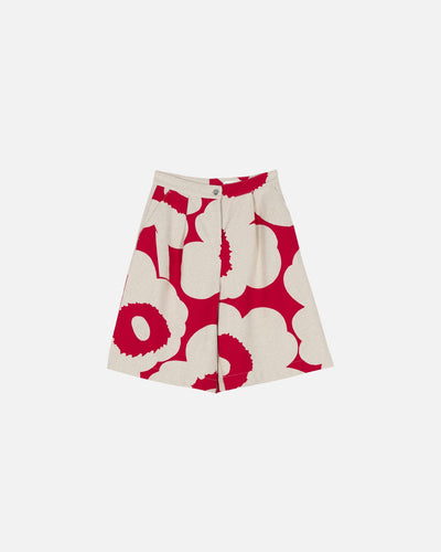 hyöky unikko - cotton linen shorts