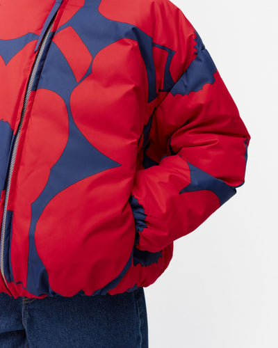 holkki unikko lightweight padded jacket - red and blue