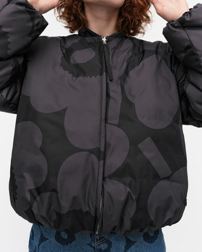 holkki unikko lightweight padded jacket - black and grey