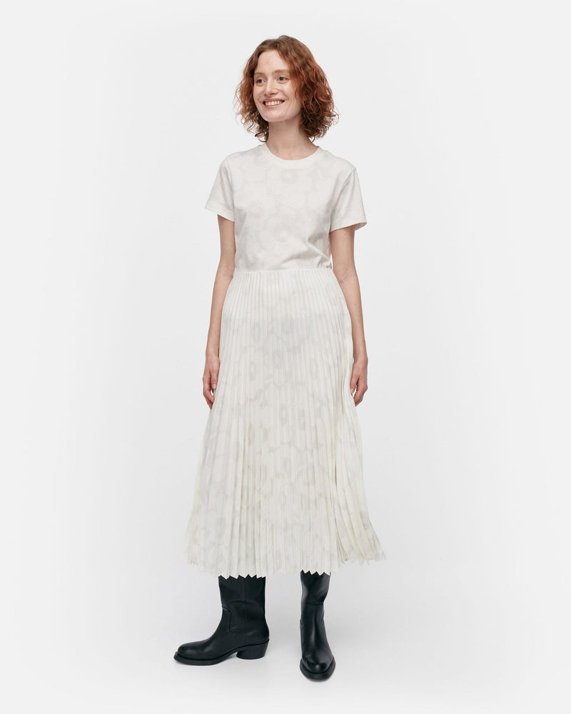 myy unikko pleated skirt - white