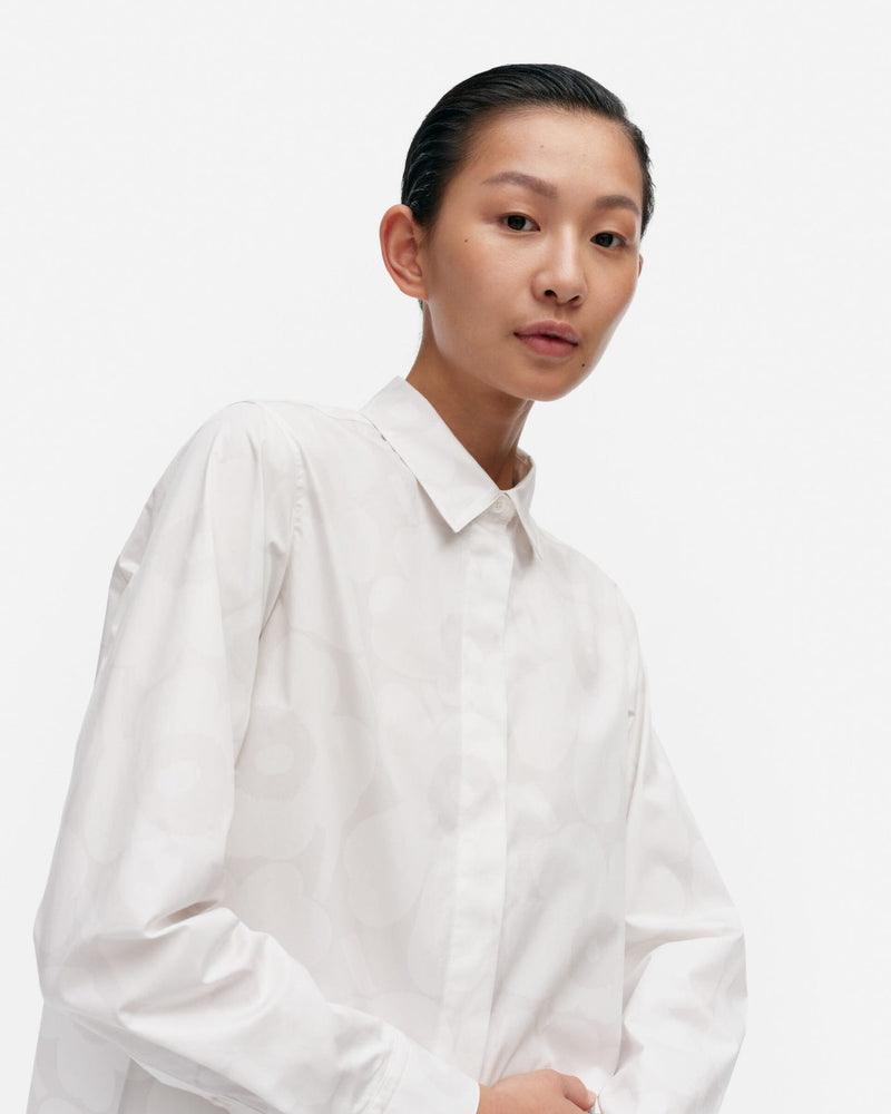 tilla unikko cotton poplin shirt - white