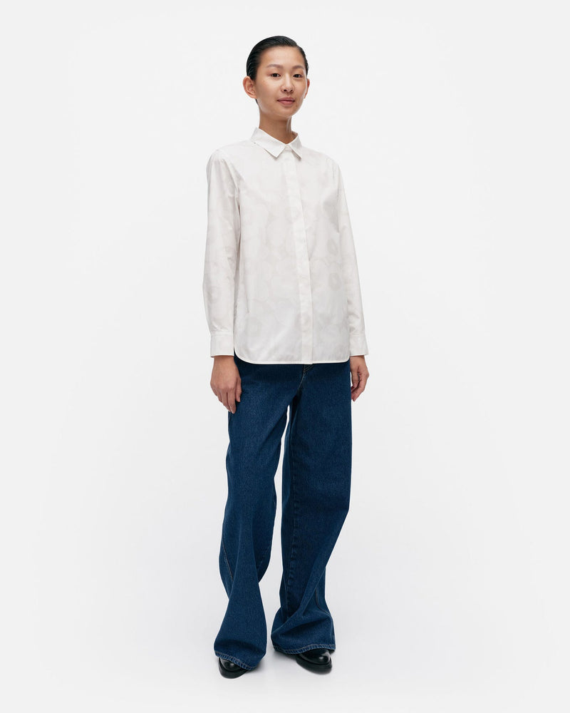 tilla unikko cotton poplin shirt - white