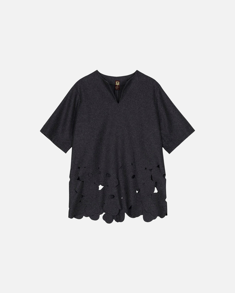 karmi unikko felted wool shirt