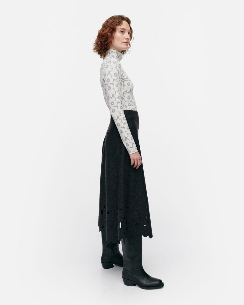 kartio unikko felted wool skirt