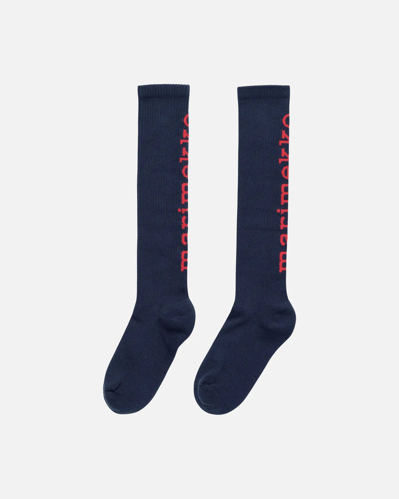 kioski suikea logo knee socks - blue