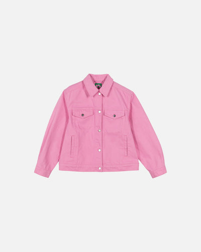 kioski ystävyys unikko denim jacket - pink