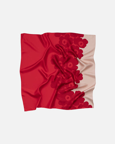 lauhtua unikko silk scarf - red