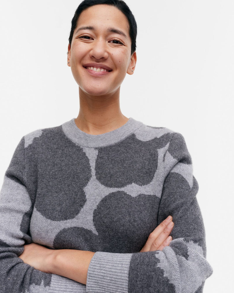 aukio unikko cashmere knitted pullover - grey