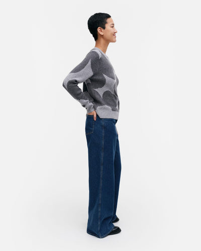 aukio unikko cashmere knitted pullover - grey