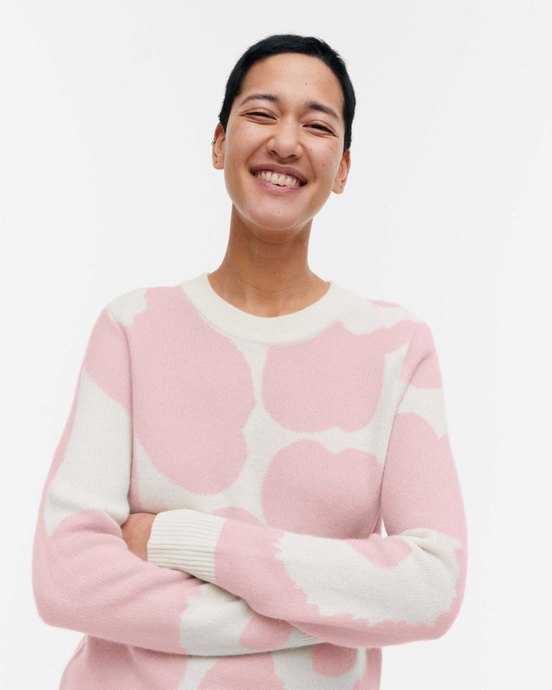 aukio unikko cashmere knitted pullover - pink