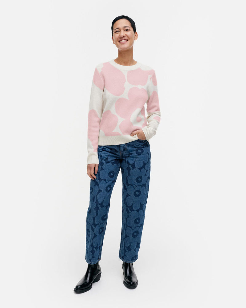 aukio unikko cashmere knitted pullover - pink