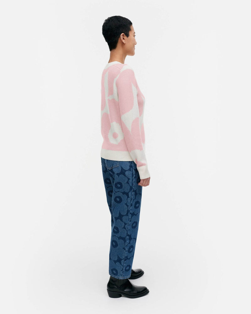 aukio unikko cashmere knitted pullover - pink