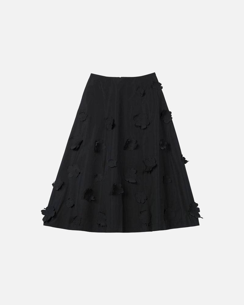 kumarrus 3D unikko skirt - black