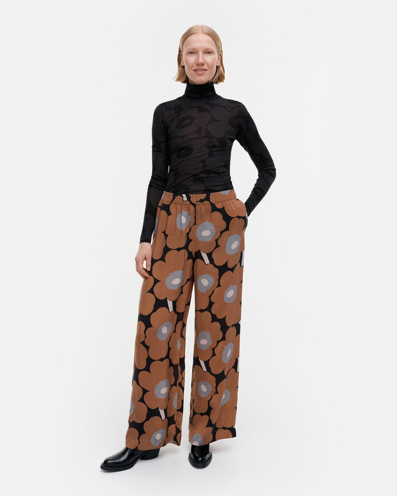 oanet unikko cupro trousers - brown