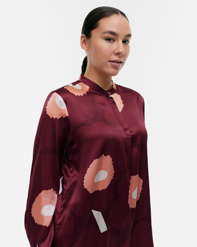 tiina unikko silk tunic - maroon