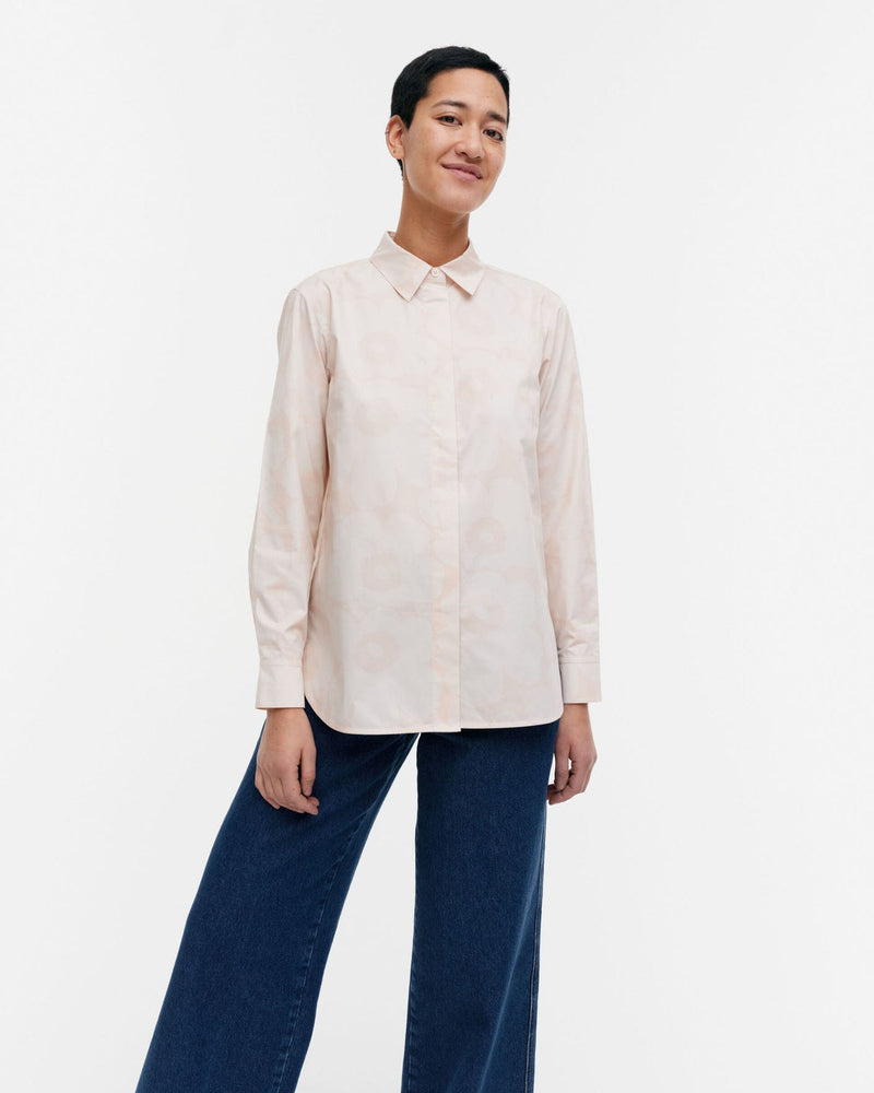 tilla unikko cotton poplin shirt - blush