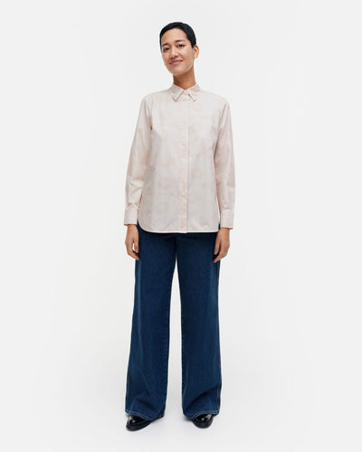 tilla unikko cotton poplin shirt - blush