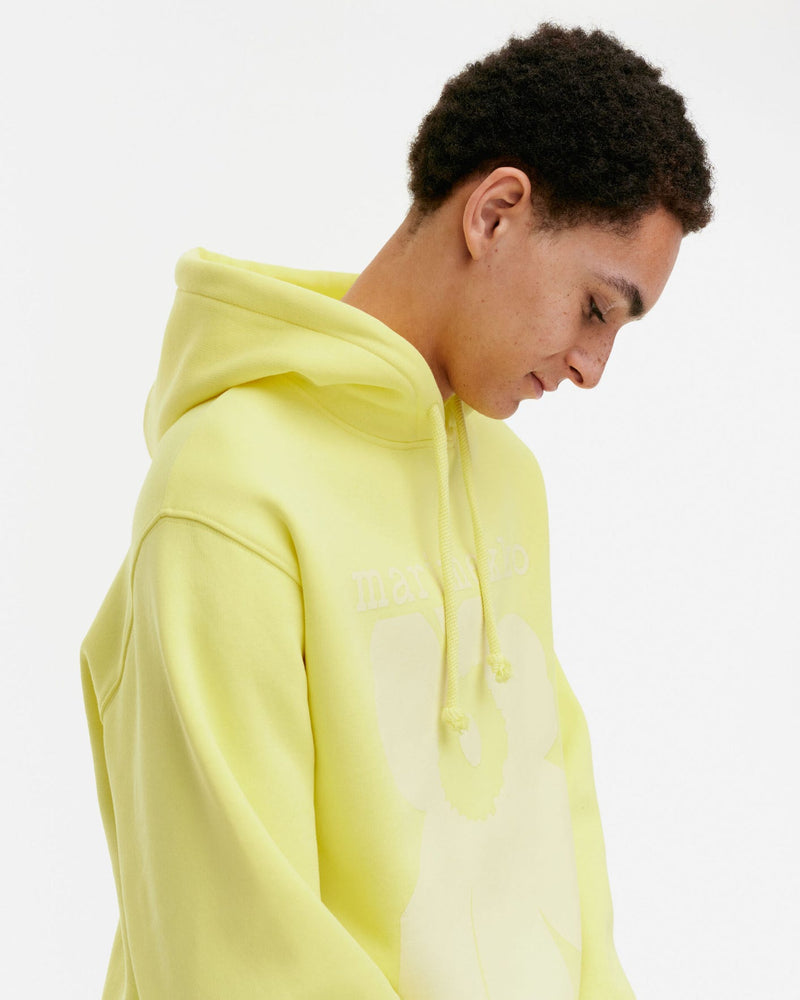 kioski luuppi unikko placement - hoodie - yellow