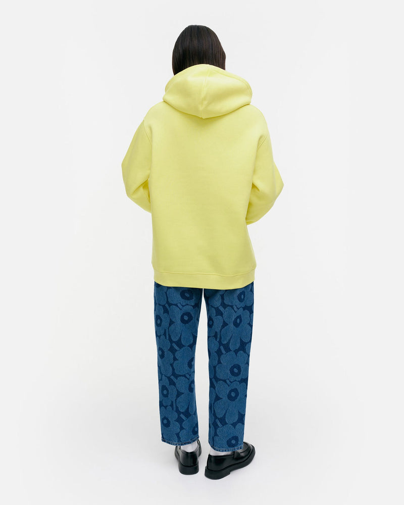 kioski luuppi unikko placement - hoodie - yellow