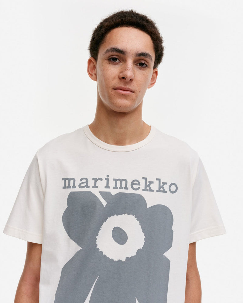 kioski vihne unikko placement grey - t-shirt